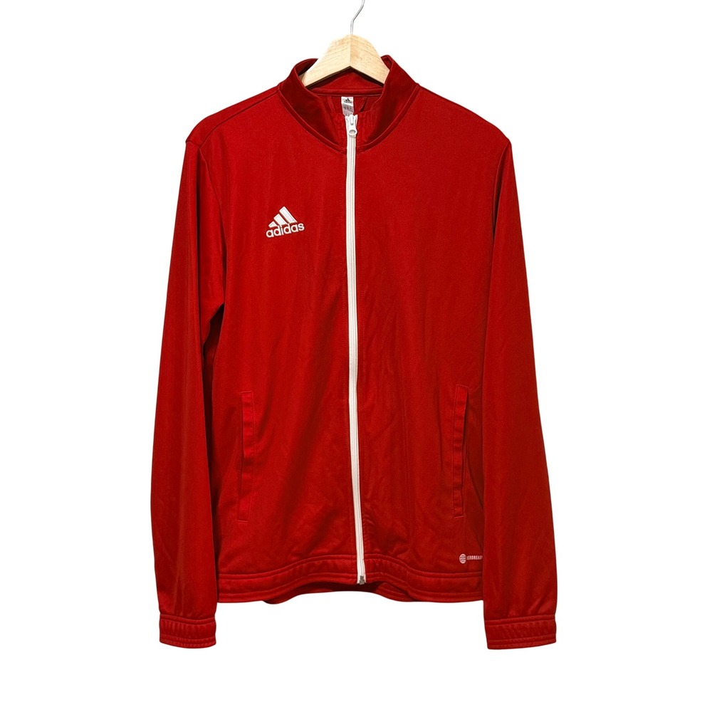Adidas Mens Entrada 22 Track Jacket Red White AEROREADY H57537 Size Medium